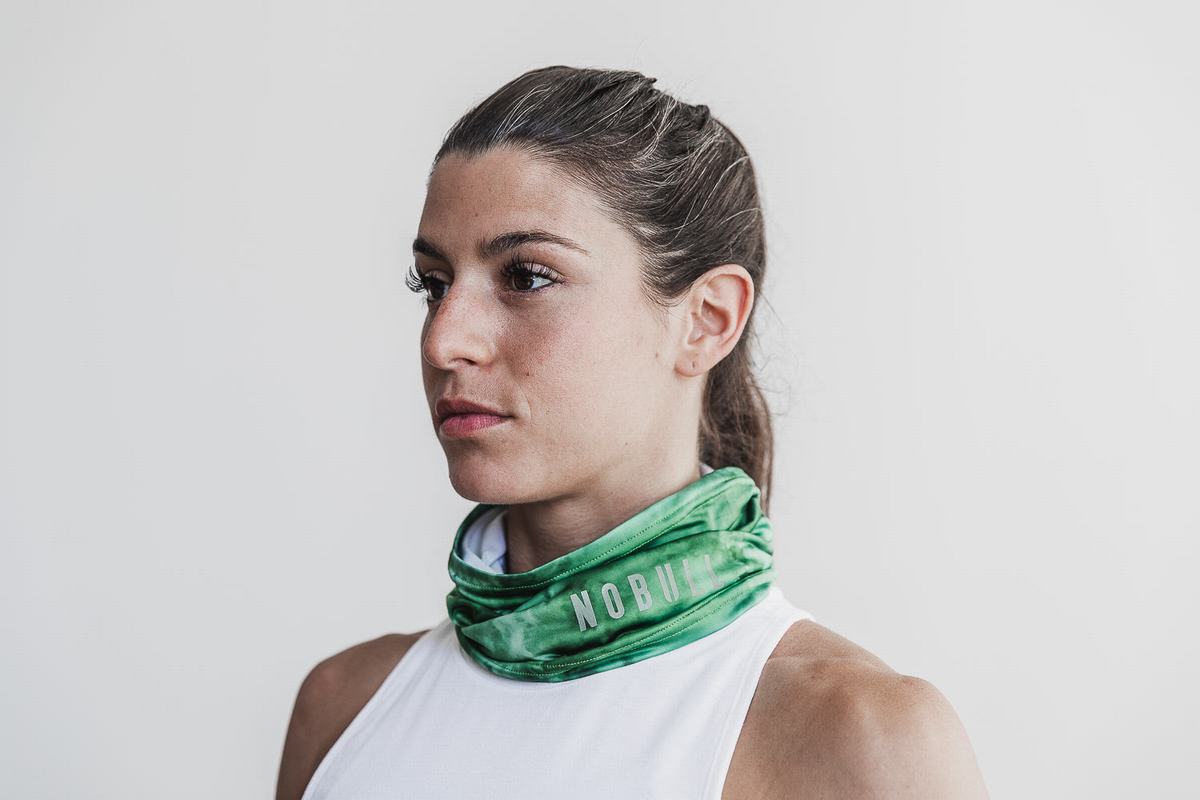 Nobull Gaiter Tie-Dye Women's Scarves Green | Australia (MC5948)